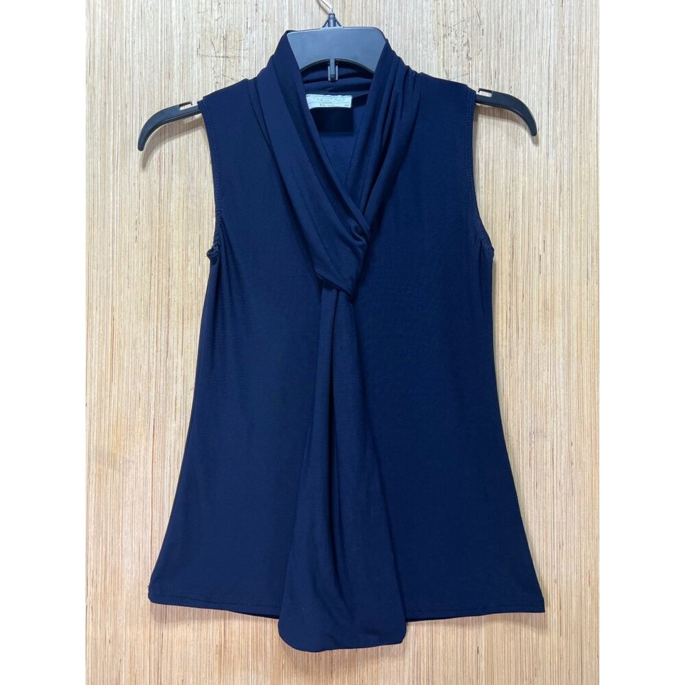 Thread - Women's Sleeveless Dress Blouse - Navy Blue - Extra Small